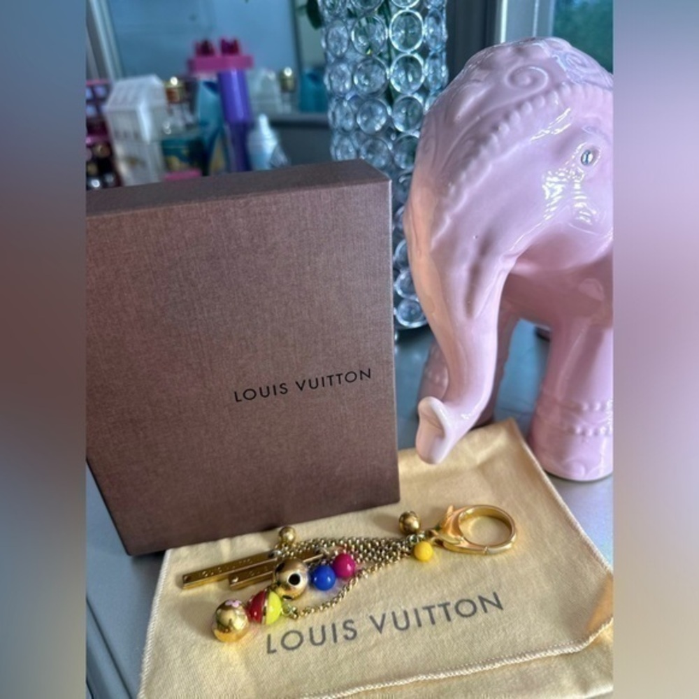 Louis Vuitton Colorful Gold Bag Charm